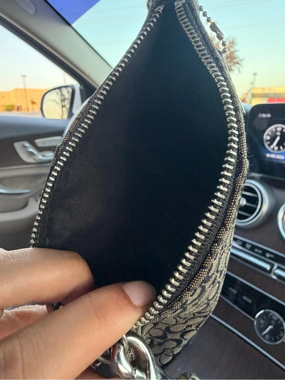 Vintage Y2K Kissing C’s monogram COACH Wristlet with Metallic Tag n Tassel